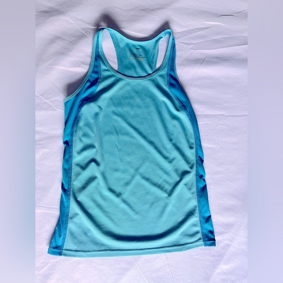 Medium two toned blue, racer back athletic tank top - Picture 3 of 3